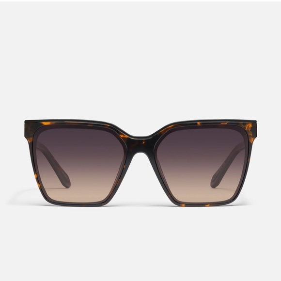 Quay Level up sunglasses in brown and gold - Picture 1 of 8